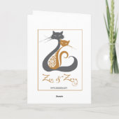 Carte de voeux de chat de vacances (Dos)