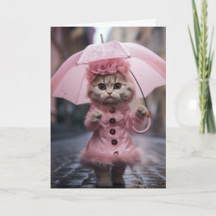 Carte de vœux de chat d'encouragement