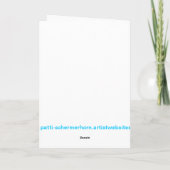 Carte de voeux de chat du Bengale (Dos)