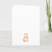 Carte de vœux de chat mignon endormi (Dos)