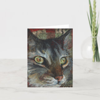 Carte de voeux de chat tigré