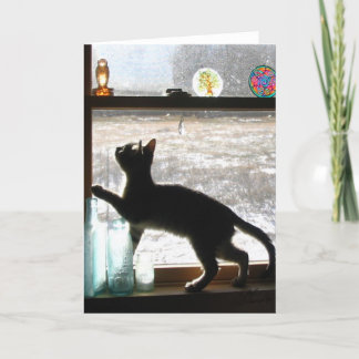 Carte de voeux de chaton de jour de Milou