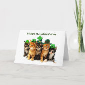 Carte de vœux de chats pour la Saint-Patrick (Devant)