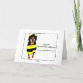 Carte de voeux de Chaussette-Tête de Maggie (blanc (Dos)