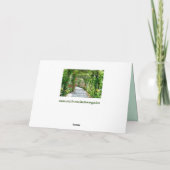 carte de voeux de chemin de jardin (Dos)