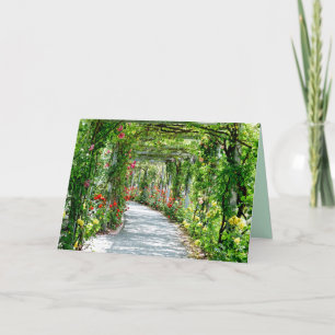 carte de voeux de chemin de jardin