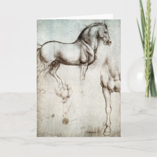 Carte de voeux de cheval de da Vinci (Devant)