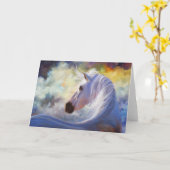 Carte de voeux de cheval de "esprit" (Fleur jaune)