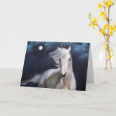 Carte de voeux de cheval de "Moonsilver" (Fleur jaune)