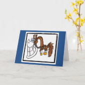 Carte de voeux de cheval de quart de peinture de (Fleur jaune)