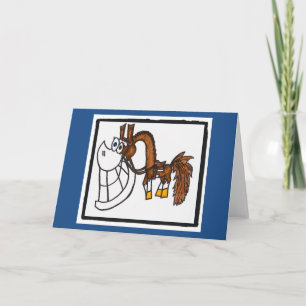 Carte de voeux de cheval de quart de peinture de