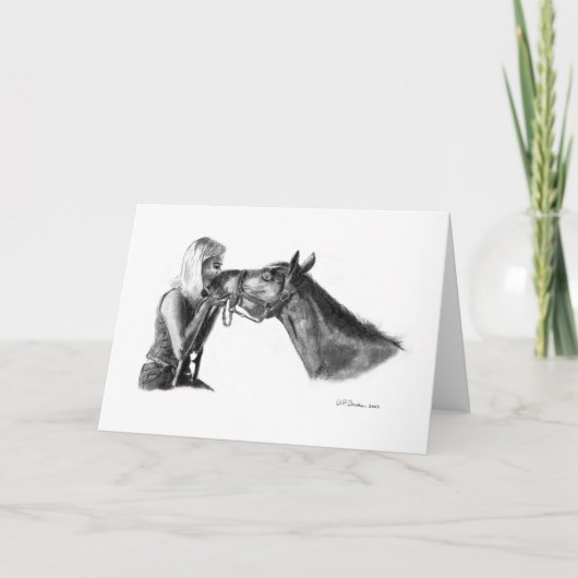 Carte de voeux de cheval vierge (Devant)