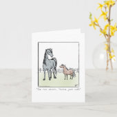 Carte de voeux de cheval vierge (Fleur jaune)