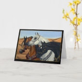 Carte de voeux de chevaux des Rois Arabian de (Fleur jaune)