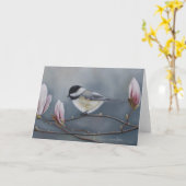 Carte de voeux de Chickadee (Fleur jaune)