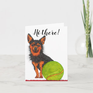 Carte de voeux de chien chorkie mignonne et adorab