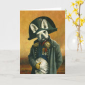 Carte de voeux de Chien de taureau Napoléon (Fleur jaune)