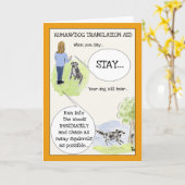 Carte de vœux de chien drôle dessin animé (Fleur jaune)