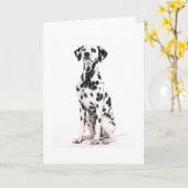 Carte de voeux de chien du feu (Fleur jaune)