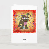 Carte de voeux de chien heureux (Dos)