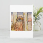 Carte de vœux de chien se prélassant au soleil (Debout devant)