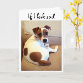 Carte de voeux de chiot de Jack Russell Terrier (Fleur jaune)