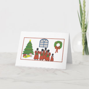 Carte de voeux de choeur d'église de Noël