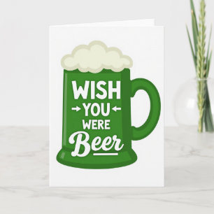 Carte de vœux de chope de bière verte