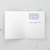 Carte de voeux de Christophe Colomb - directions (Intérieur)