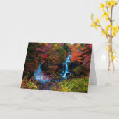 Carte de voeux de chute d'eau (Fleur jaune)