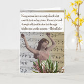 Carte de voeux de citation de collage de Helen (Fleur jaune)