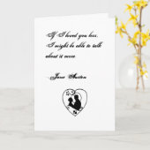 Carte de voeux de citation de Jane Austen (Fleur jaune)