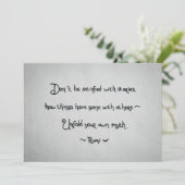 Carte de vœux de citation de Rumi (Debout devant)