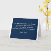 Carte de voeux de citation de Tzu du Laotien (Fleur jaune)