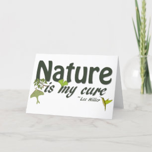 Carte de vœux de citation La nature est mon remède