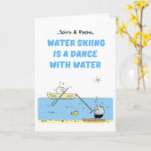 Carte de voeux de citations de ski d'eau de Spiro (Fleur jaune)