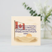 Carte de voeux de citoyenneté canadienne (Debout devant)