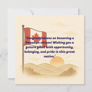 Carte de voeux de citoyenneté canadienne