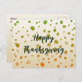 Carte de vœux de citrouilles de Thanksgiving (Devant / Derrière)