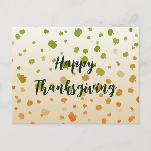Carte de vœux de citrouilles de Thanksgiving (Devant)