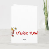 Carte de voeux de clown de tueur (Dos)