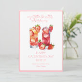 Carte de vœux de cocktail de la Saint-Valentin pou (Debout devant)