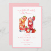 Carte de vœux de cocktail de la Saint-Valentin pou (Devant / Derrière)