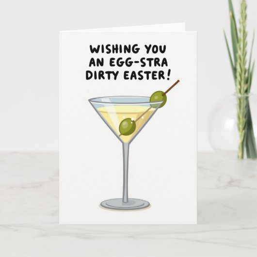 Carte de vœux de cocktail de Pâques (Devant)