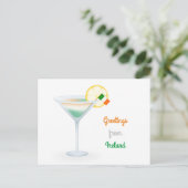 Carte de vœux de cocktail de salutations d'Irlande (Debout devant)