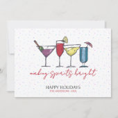 Carte de vœux de cocktail Making Spirits Bright (Devant)