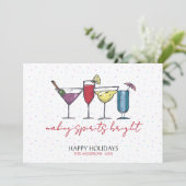 Carte de vœux de cocktail Making Spirits Bright (Debout devant)