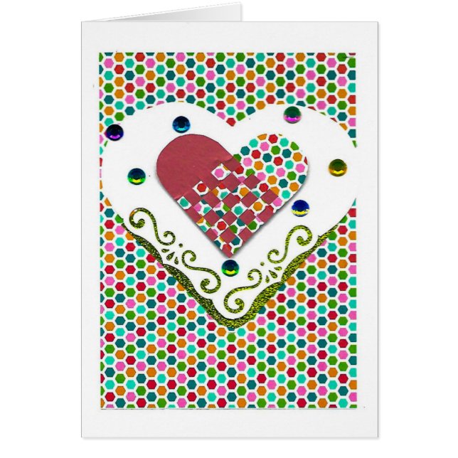 Carte de voeux de coeur (Devant)