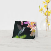 carte de voeux de colibri (Fleur jaune)