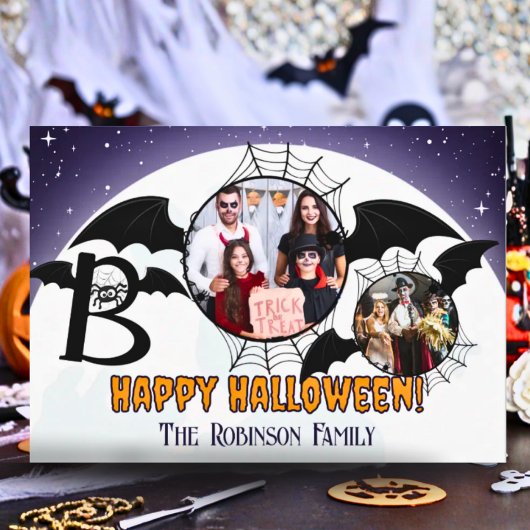 Carte de voeux de collage de photos d'Halloween am